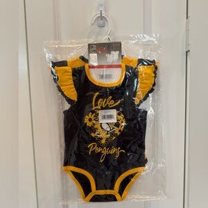 NHL Penguins Baby Girl Onesies